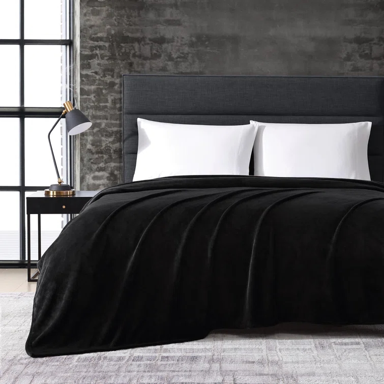 Kenneth Cole Kenneth Cole Reaction Solid Ultra Soft Plush Fleece Blanket