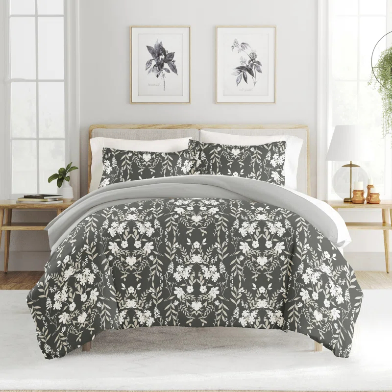 Secret Garden Pattern Reversible Duvet Cover Set