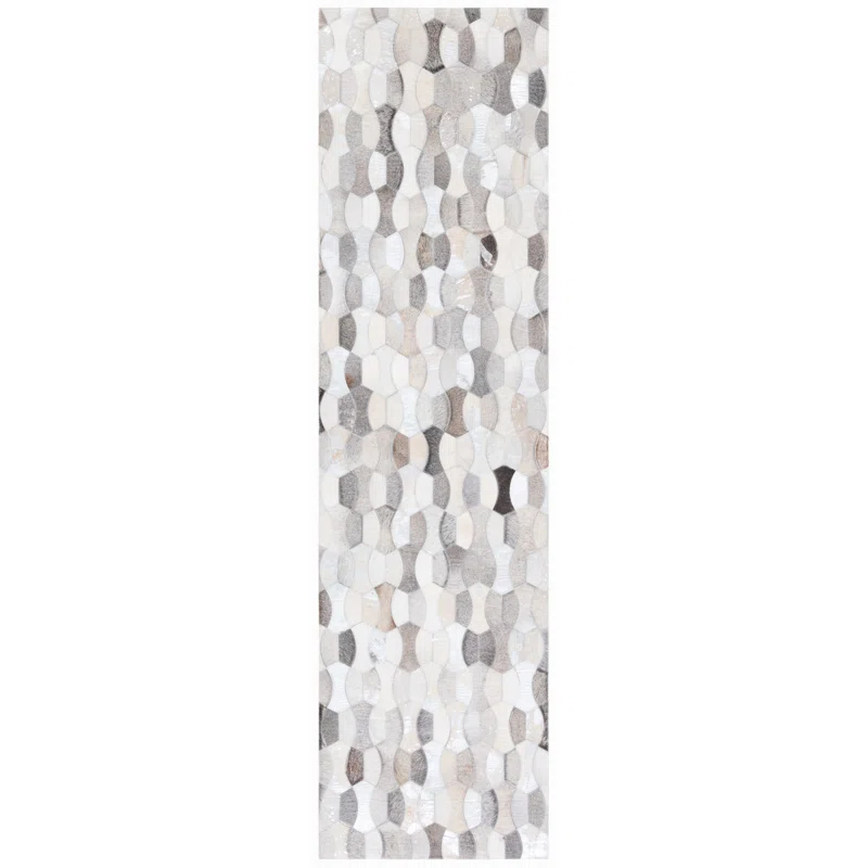 Loon Peak® Belday Flat Weave Hair On Leather Rug