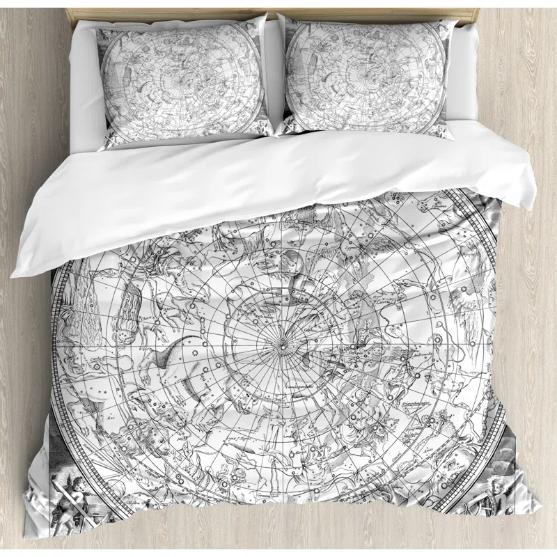 Ambesonne Constellation Eclectic Duvet Cover Set
