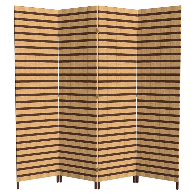 Oriental Furniture 6 ft. Tall Two Tone Natural Fiber Room Divider