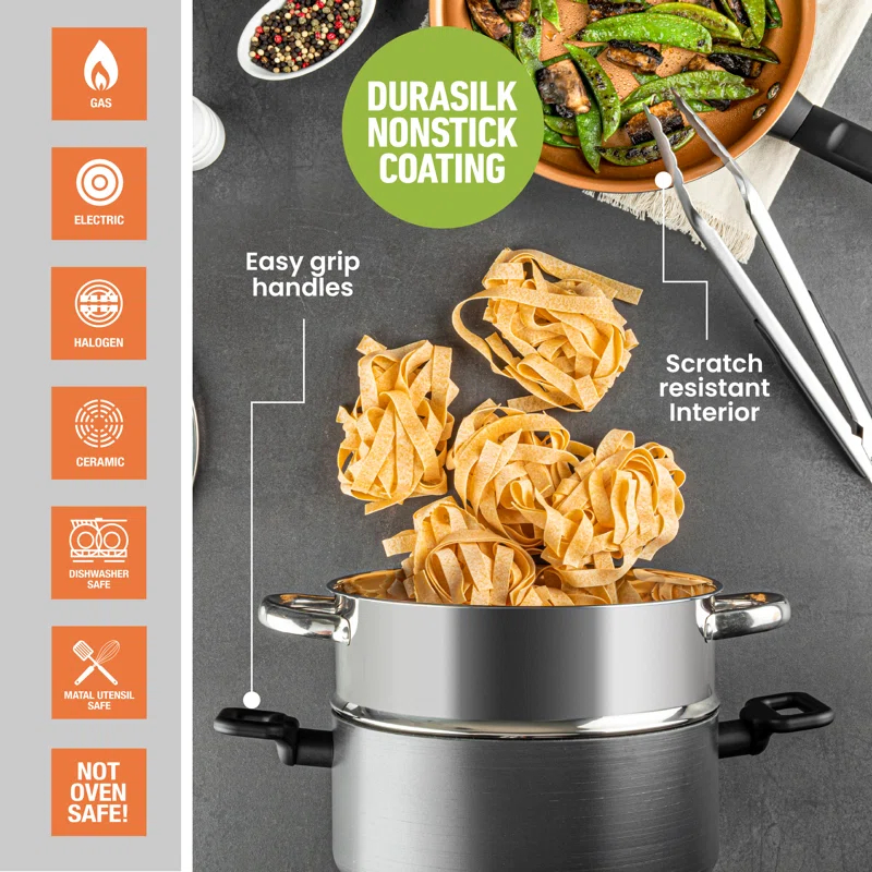 Gotham Steel Gotham Steel Pro Premier Hard Anodized 13 Piece Nonstick Cookware Set