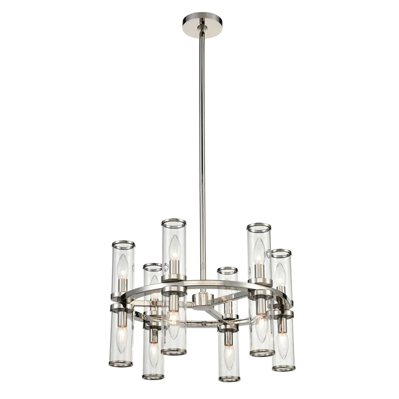 Alora Lighting Revolve 12 - Light Dimmable Wagon Wheel Chandelier