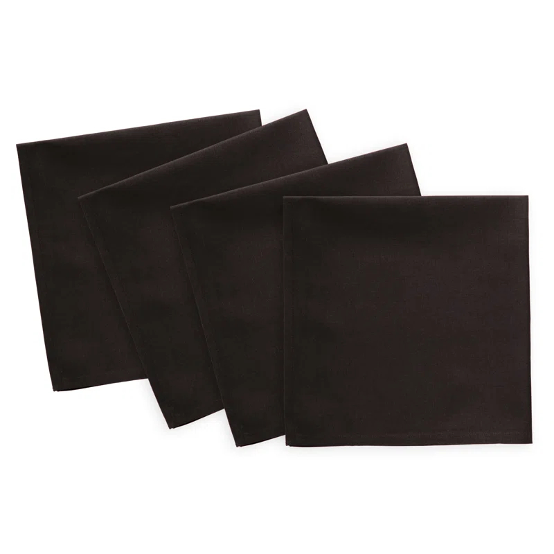 Solino Home Cotton Linen Hemstitch Dinner Napkins (Set of 4)