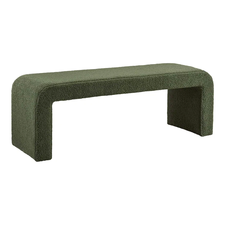 Everly Quinn Steve Boucle Waterfall Bench
