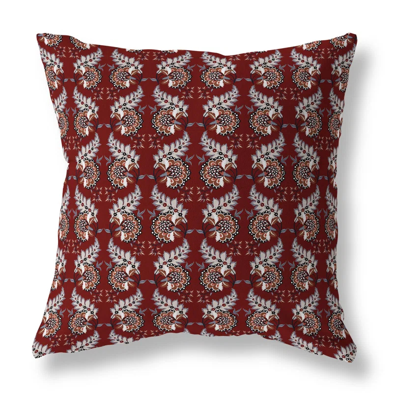 Amrita Sen Botanical Bouquet Floral Indoor/Outdoor Reversible Throw Pillow