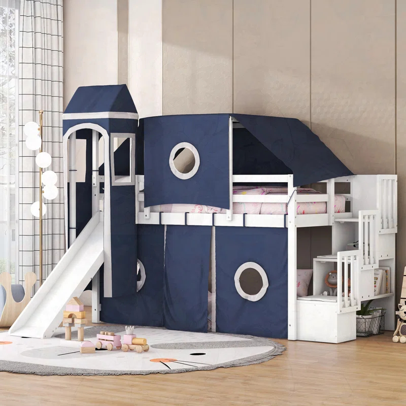 Harper Orchard Loft Bed with Tent and Tower -