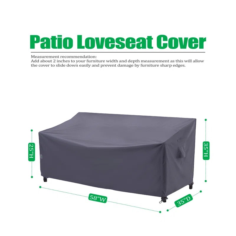 F&J Outdoors Premium Waterproof Outdoor Patio Sofa Cover: Latest Rip-Stop Fabric, 3-Year Warranty