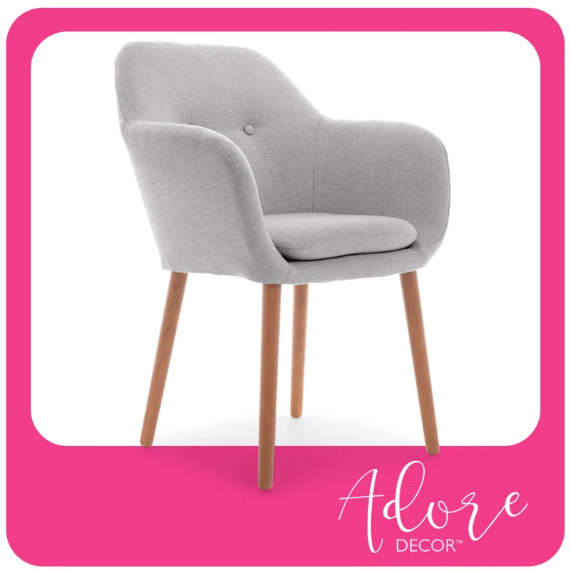 Adore Decor Roux Mid-Century Accent Chair for Home Office or Living Room