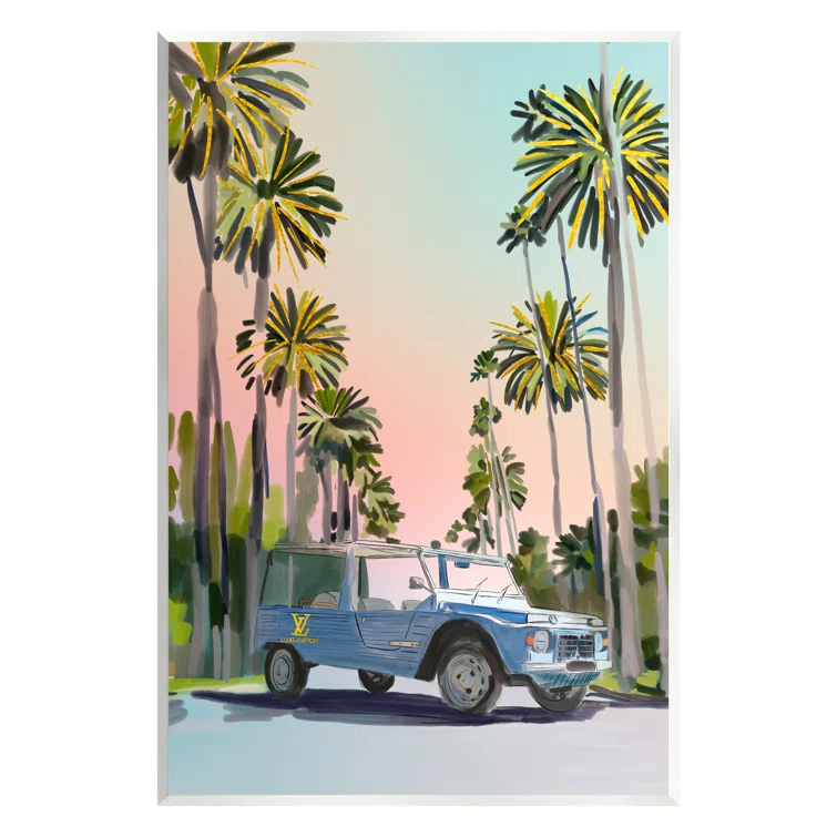 Stupell Industries Ba-033-Framed " Glam Summer Truck " by Amelia Noyes