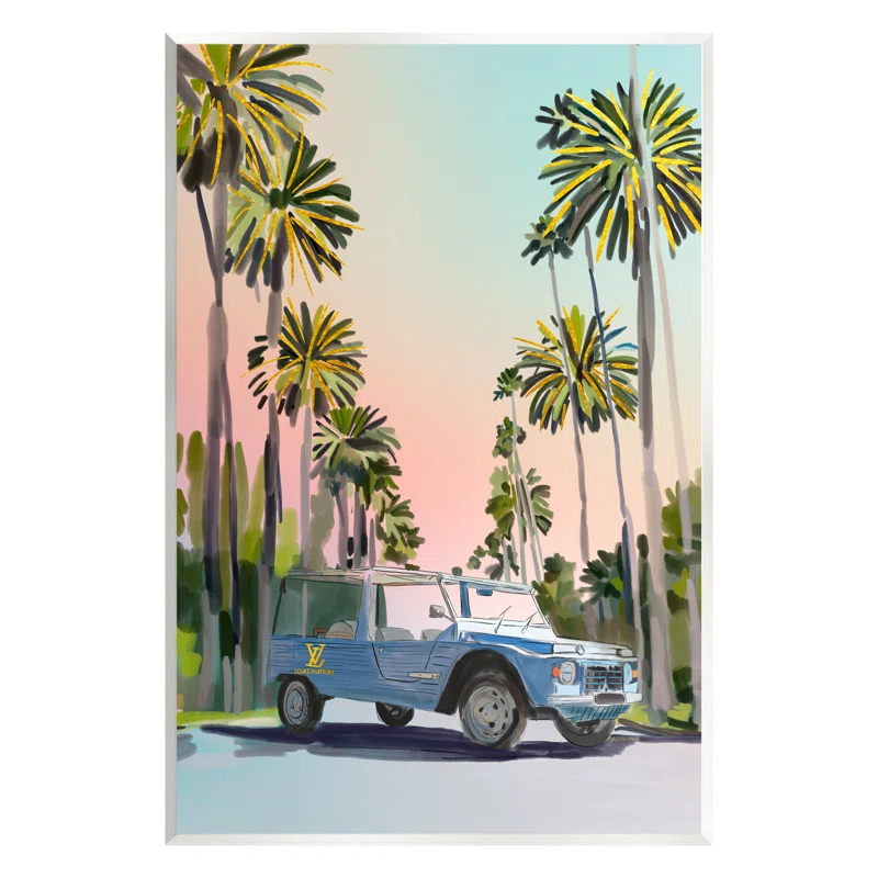 Stupell Industries Ba-033-Framed " Glam Summer Truck " by Amelia Noyes