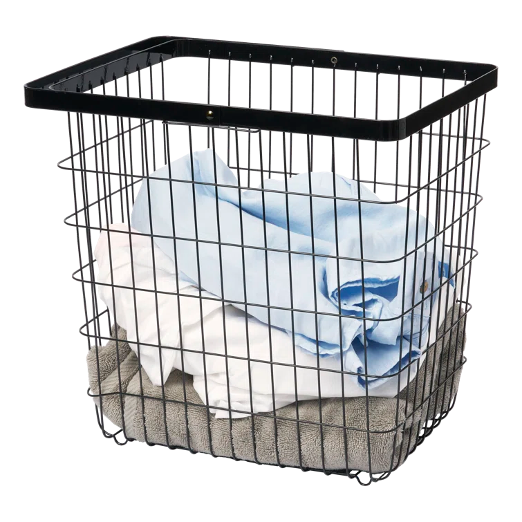 Yamazaki Home Yamazaki Home Laundry Basket, Storage Hamper, Large, Steel, Large, 8.75 gallons, 33 liters