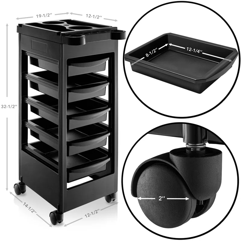 Saloniture Mobile Equipment Cart & Salon Trolley
