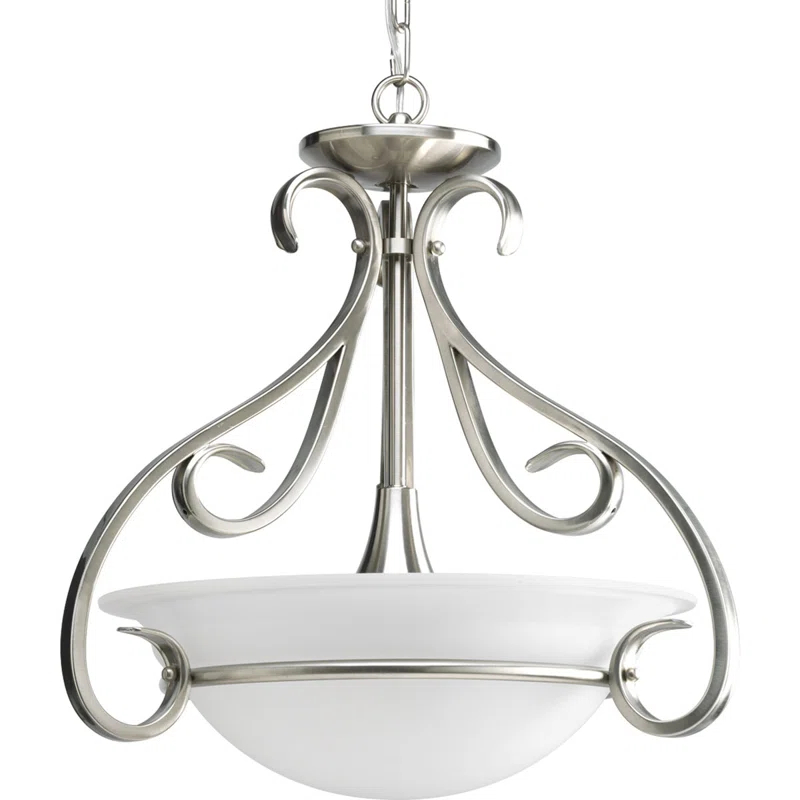 Fleur De Lis Living Lilly 3 - Light Brushed Nickel Single Pendant