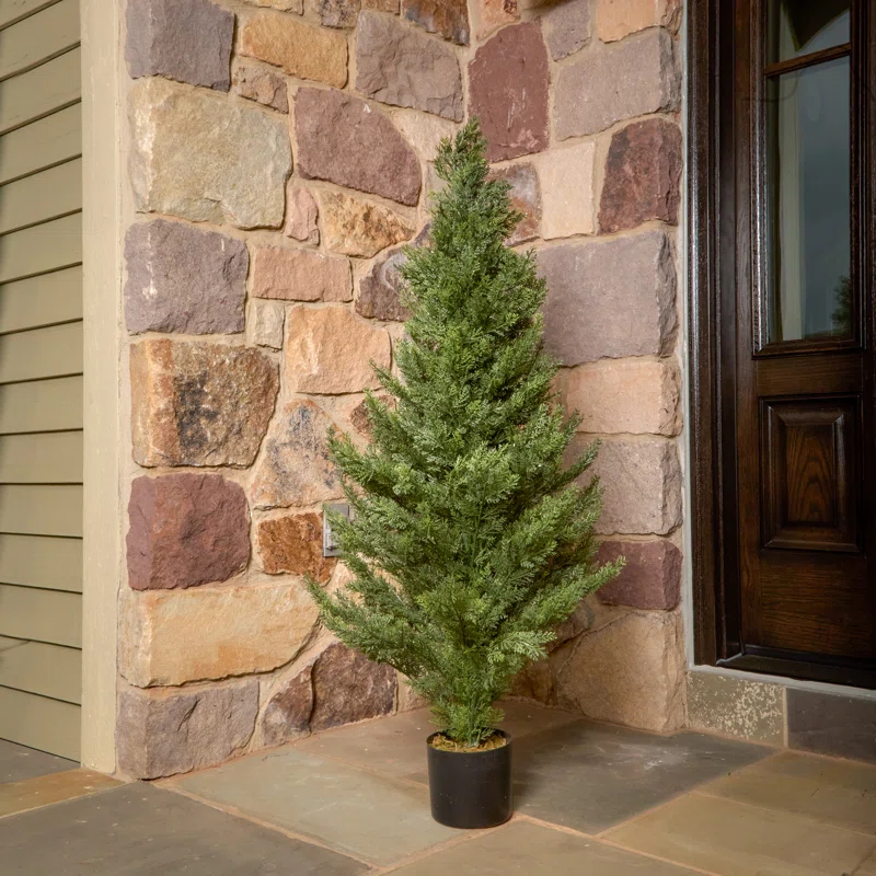 Regency International Indoor and Outdoor Potted Artificial Arborvitae Tree