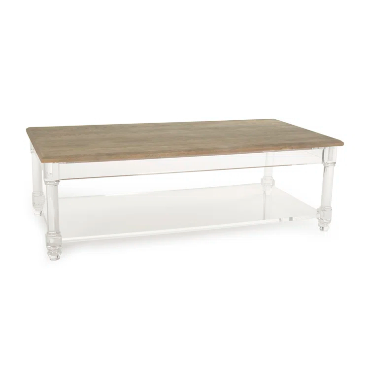 Zentique Corbin Glass Top Coffee Table