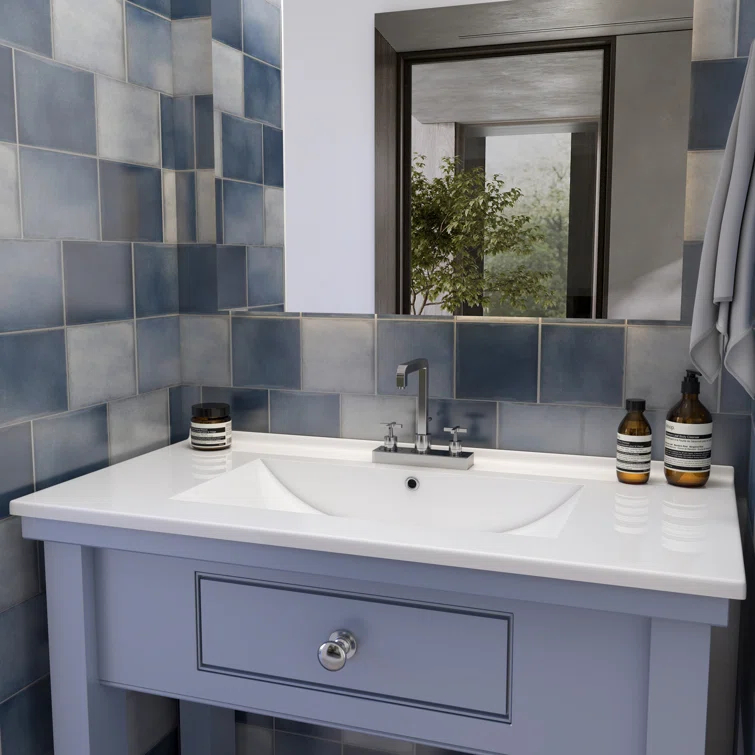 MEJE 36'' Ceramic Single Bathroom Vanity Top with Sink