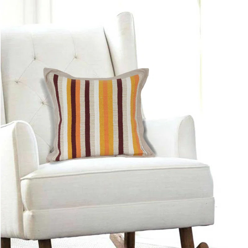 HomeRoots Striped Throw Pillow