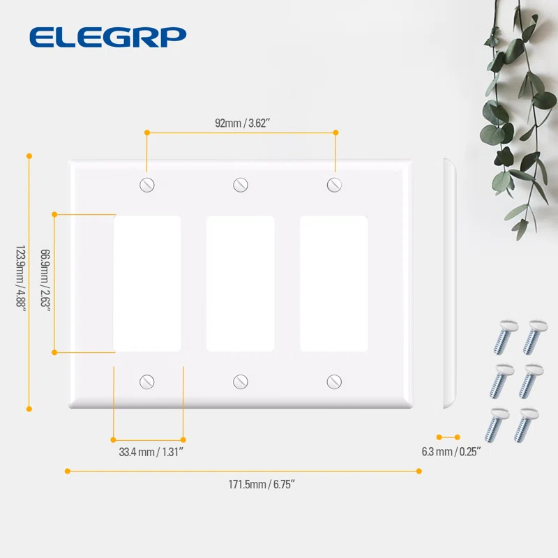 ELEGRP No Subject 3 - Gang Rocker Wall Plate