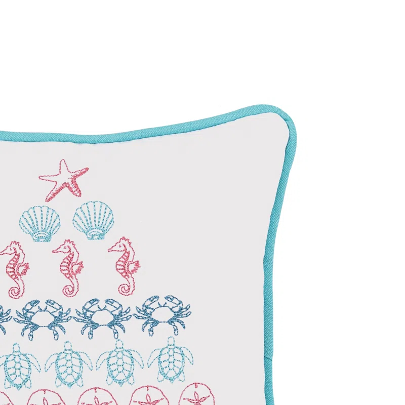 C&F Home Coastal Tree Embroidered Christmas Holiday Throw Pillow