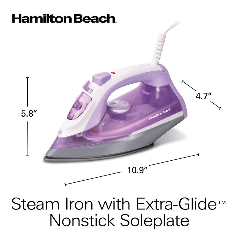 Hamilton Beach Hamilton Beach Steam Iron With Extra-Glide Nonstick Soleplate