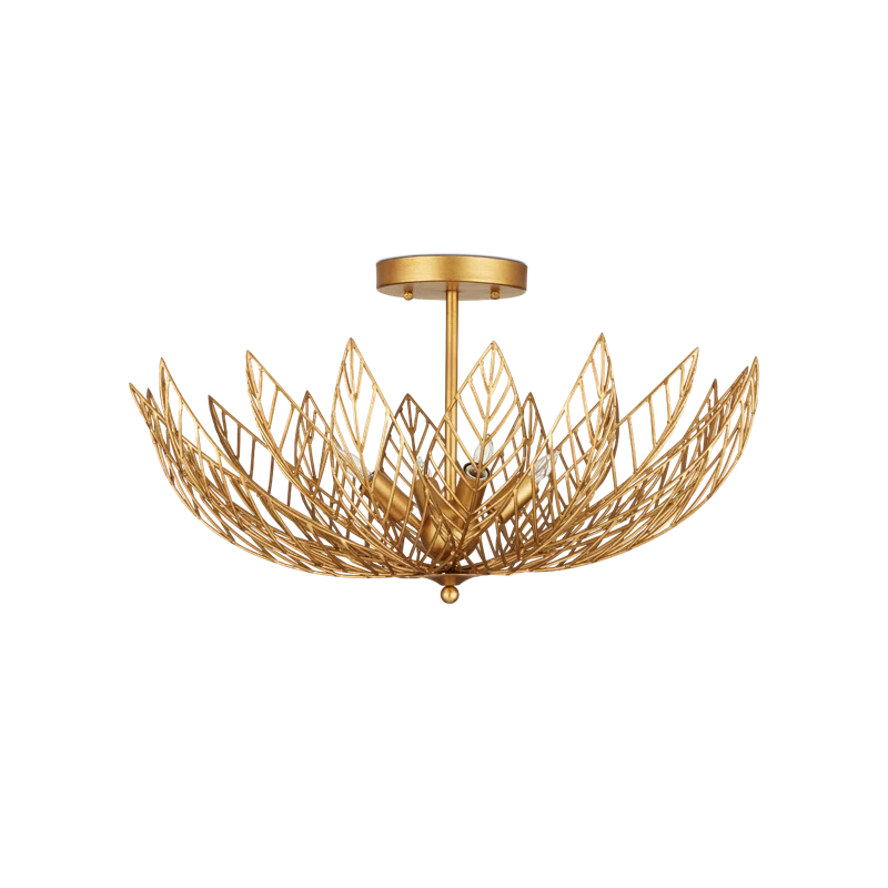 Currey & Company Leaflace Semi-Flush Mount