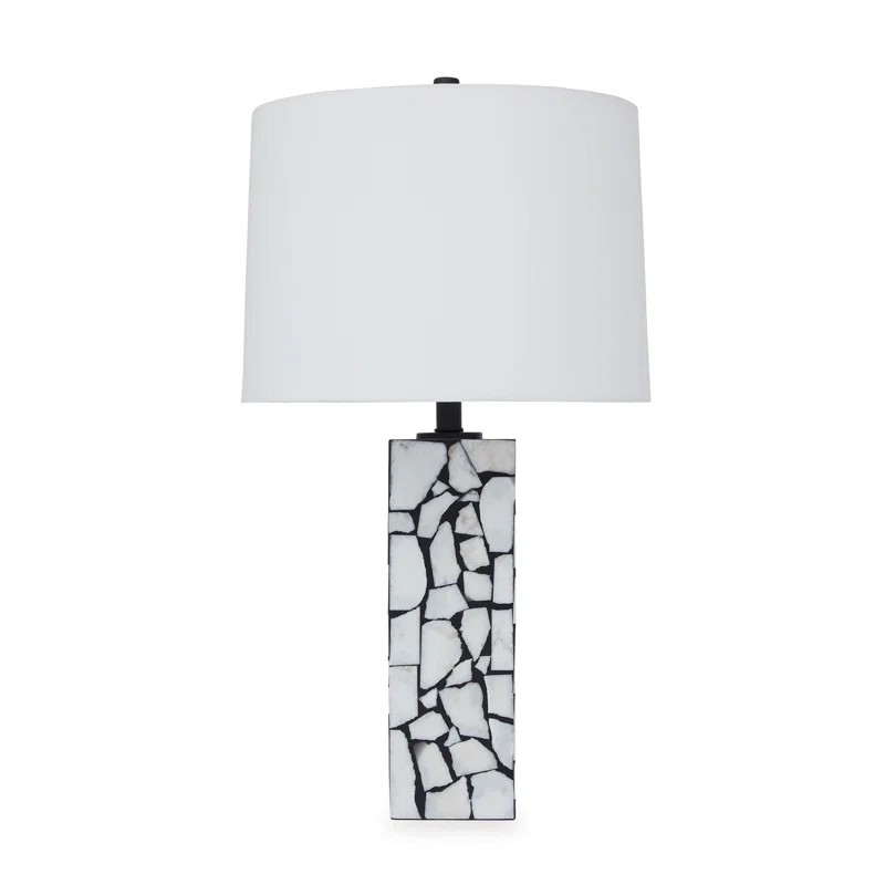 Wade Logan® Chaun Marble,Or Stone Like,Stone And Table Lamp