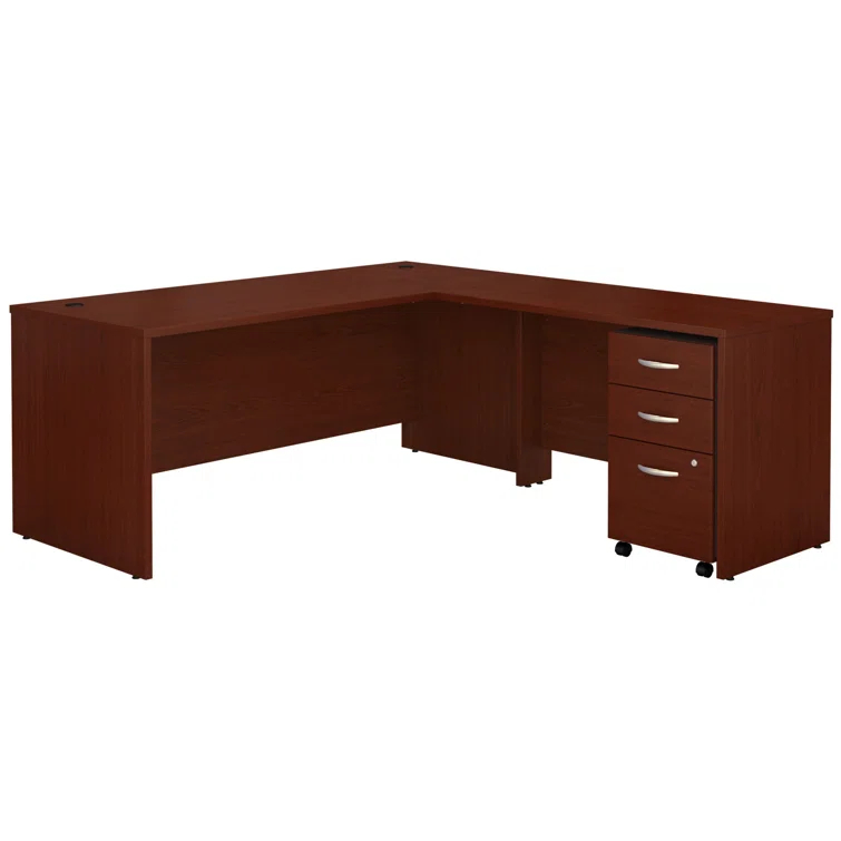 Bush Business Furniture Series C 72W L Shaped Desk with 48W Return and Mobile File Cabinet