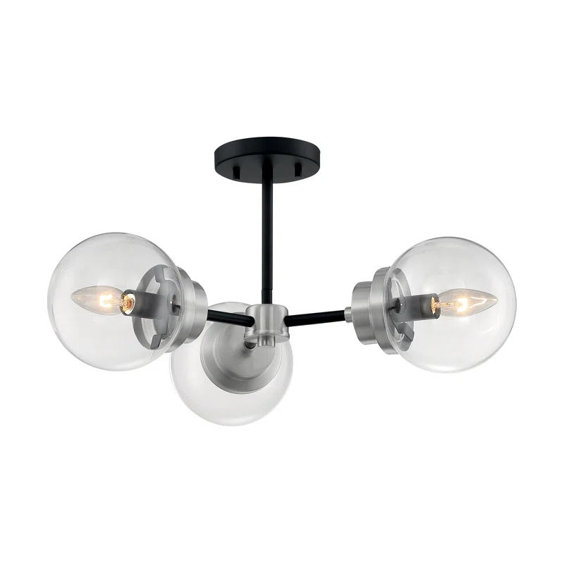 Mercury Row® Breit Glass Semi Flush Mount