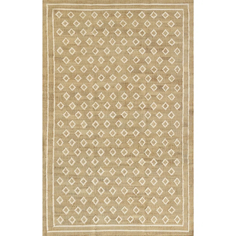 Erin Gates by Momeni Erin Gates by Momeni Orchard Tiny Diamond Natural Hand Woven Wool and Jute Area Rug