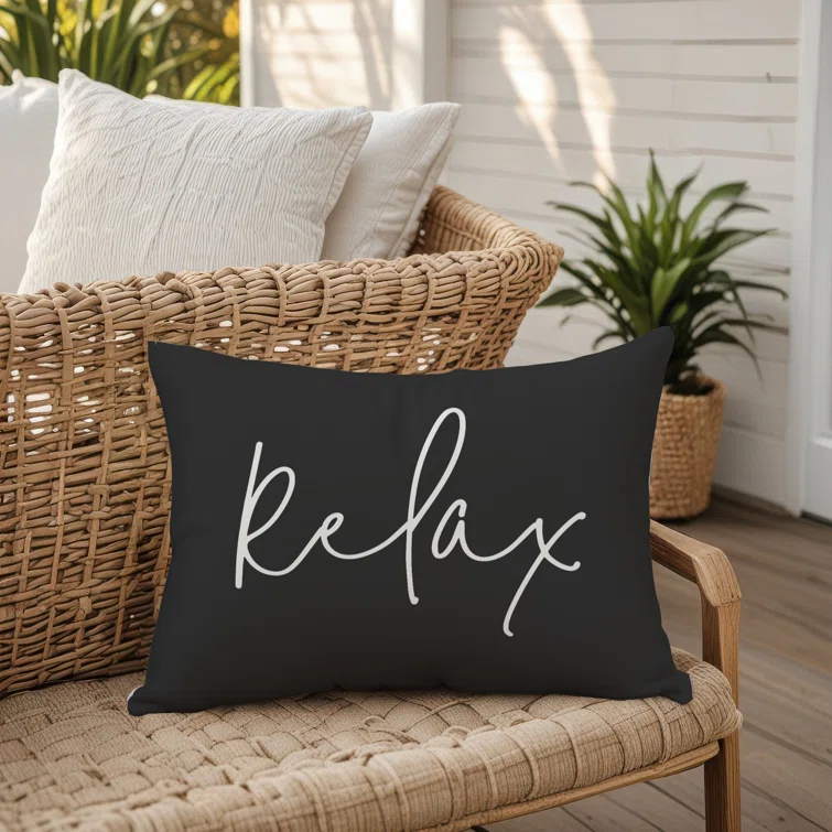 Designs Direct Creative Group Textual Indoor/Outdoor Throw Pillow