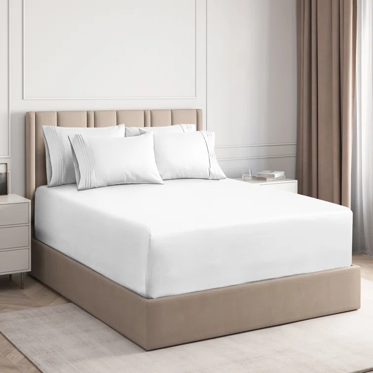 CGK Linens 6 Piece Extra Deep Pocket Ultra Soft & Cooling Sheet Set