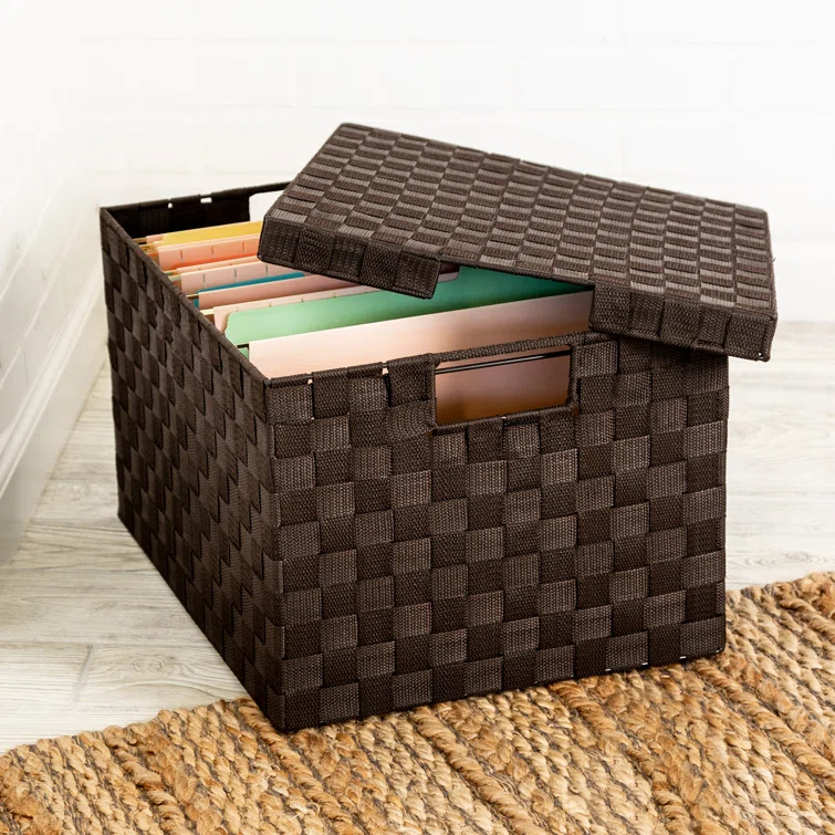 Winston Porter Anastasija Large Woven File Box