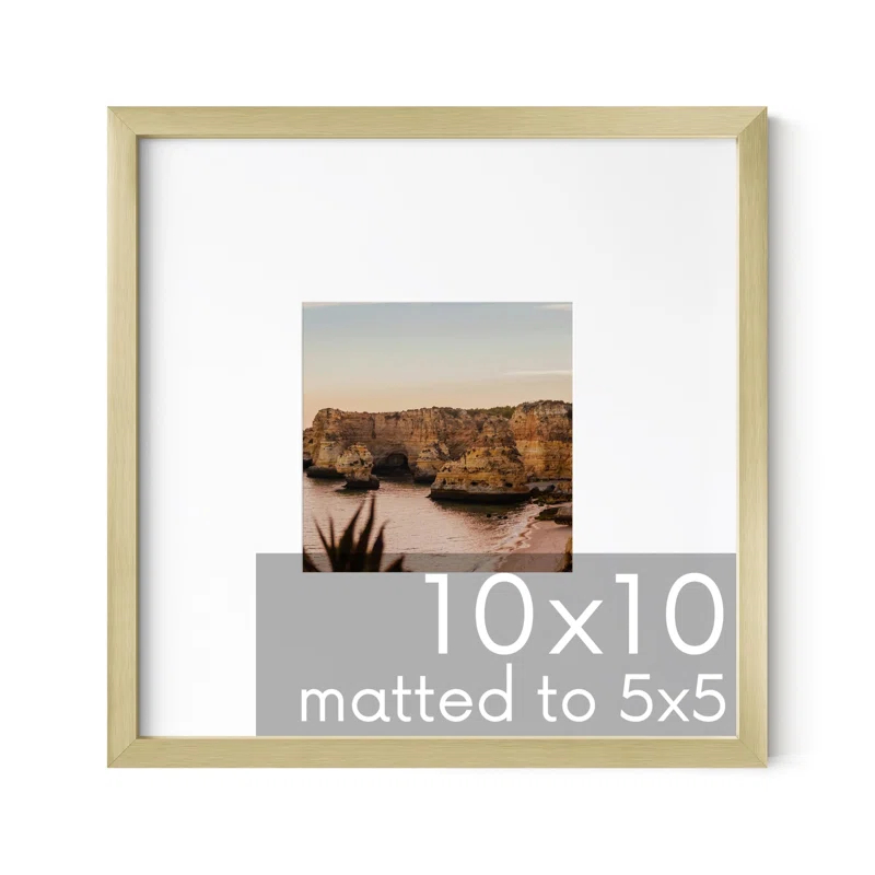 Matted Square Metal Picture Frames (Set of 1)