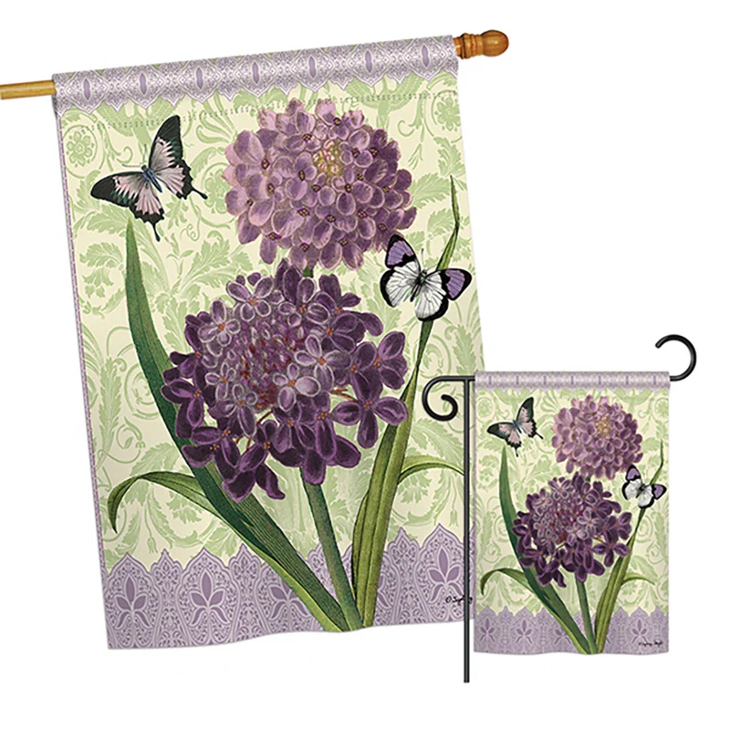 Breeze Decor Double Sided 40'' H x 28'' W Polyester Flag Set