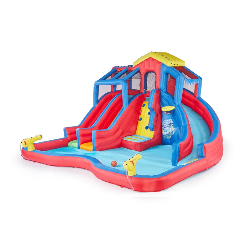 Banzai 16' x 16' Inflatable Water Slide with Air Blower