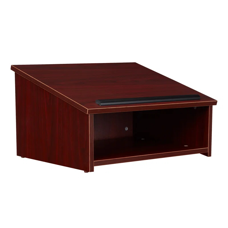 13.75'' Wood Tabletop Lectern with Storage