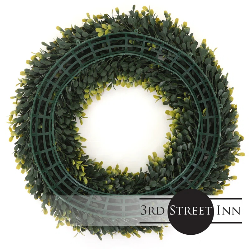 3rd Street Inn Faux Boxwood Wreath (Set of 2)