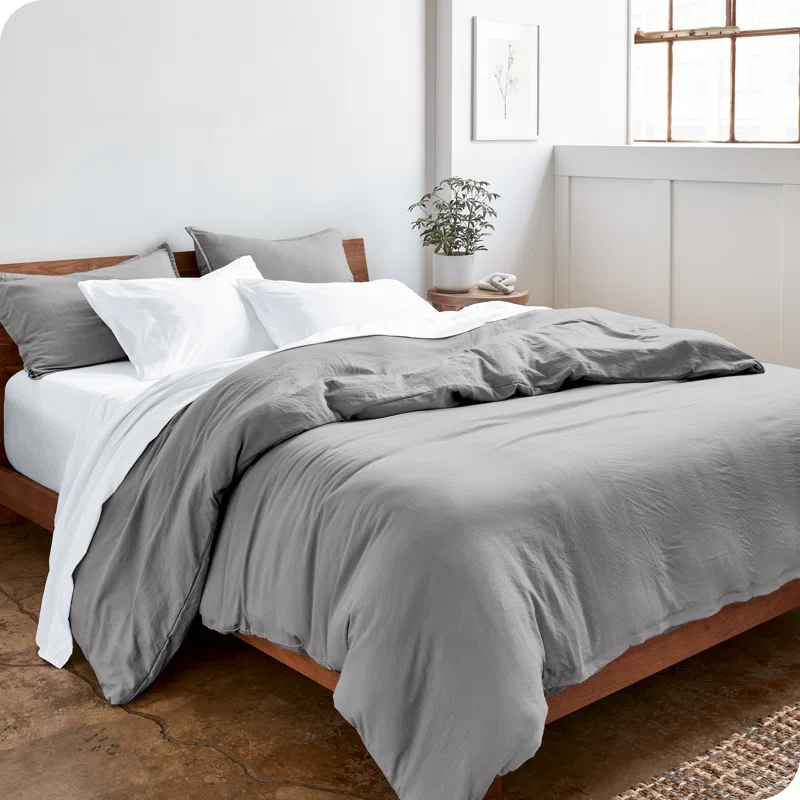 Bare Home Washed Microfiber Duvet Cover Set
