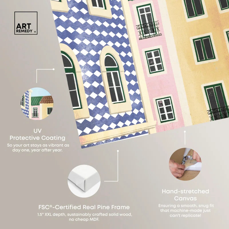Art Remedy Around the Corner Canvas Fashion Art Prints by Art Remedy
