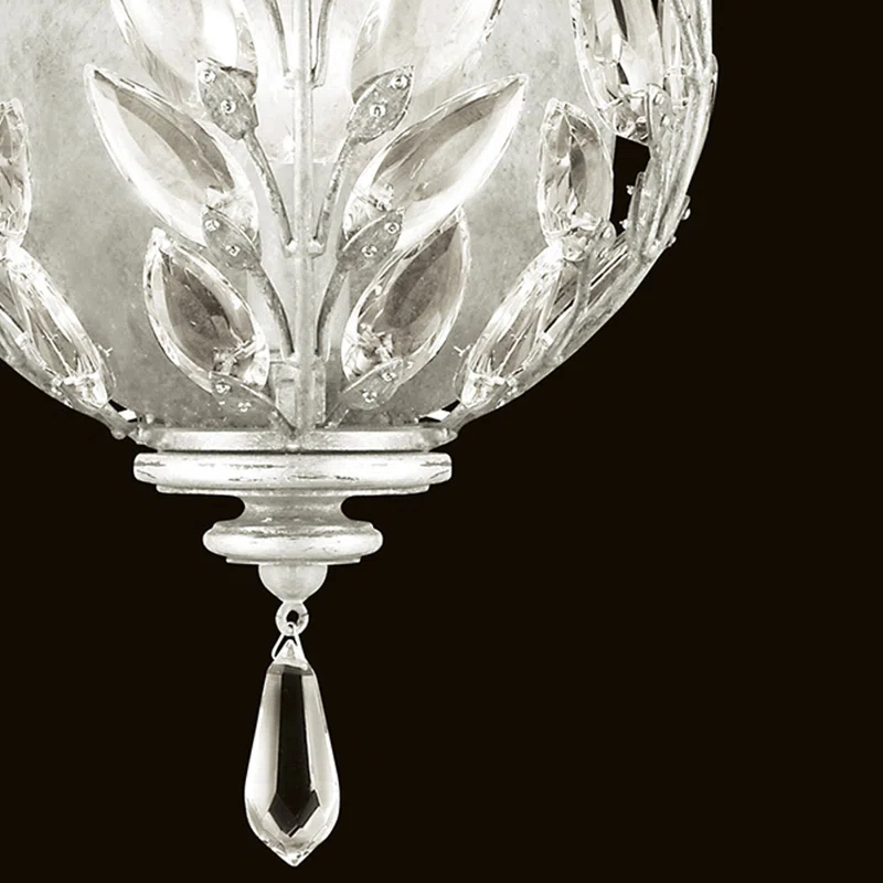 Crystal Laurel Flush Mounted Sconce