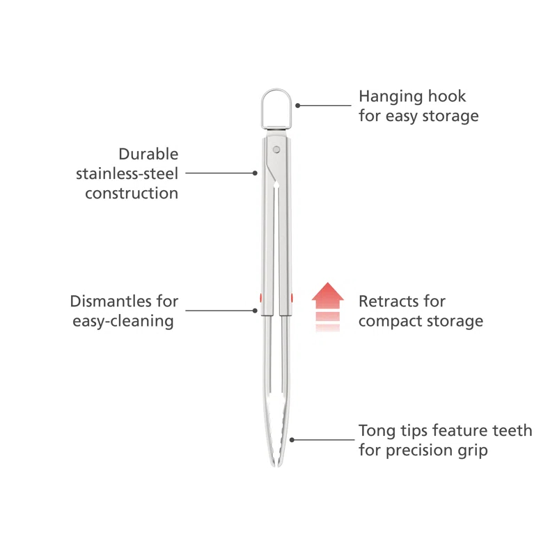 Joseph Joseph Joseph Joseph GrillOut BBQ Tongs with Retractable Head
