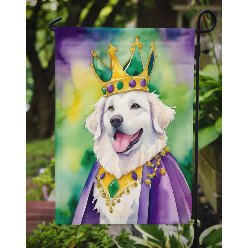 Caroline's Treasures Double Sided 15.5'' H x 11.25'' W Polyester Mardi Gras Garden Flag