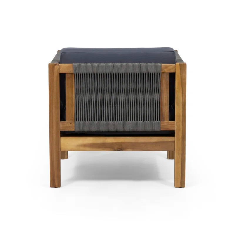 Hokku Designs Set of 2 Teak Club Chair, Elegant Acacia Wood Design with Rich Color and Timeless Style