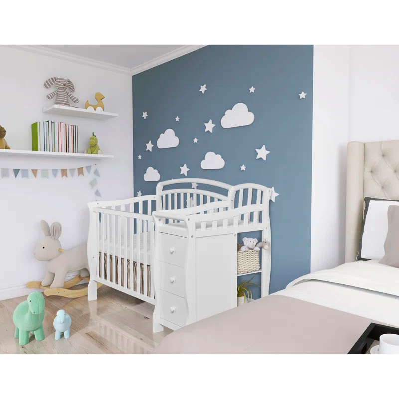 Dream On Me Caso 4-in-1 Mini Convertible Crib and Changer
