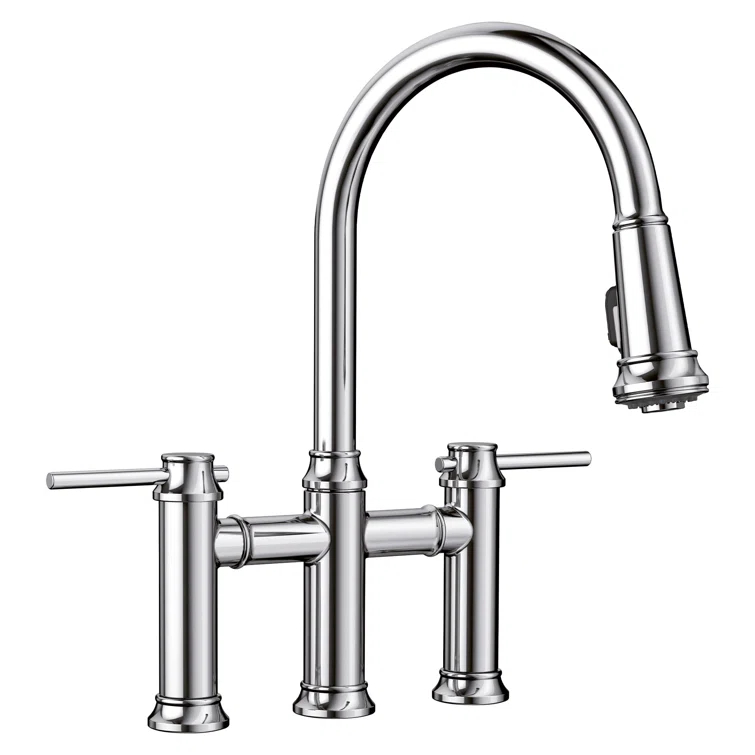 Blanco Empressa Pull-Down Dual-Spray Bridge Faucet 442504
