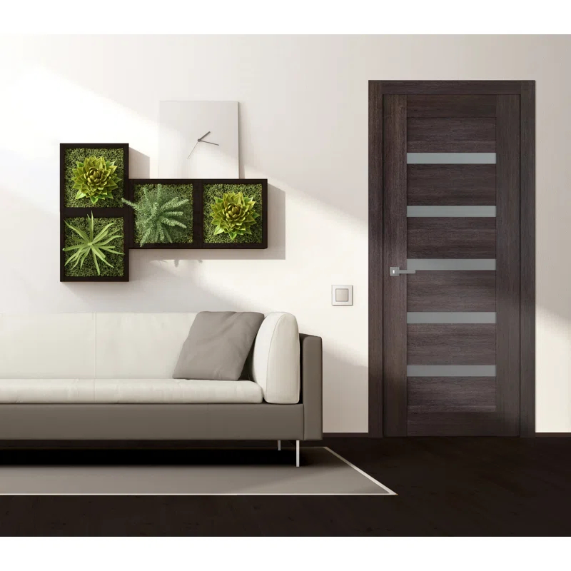 Belldinni Avon 07-04 Solid Manufactured Wood and Glass Paneled Prefinished Standard Door