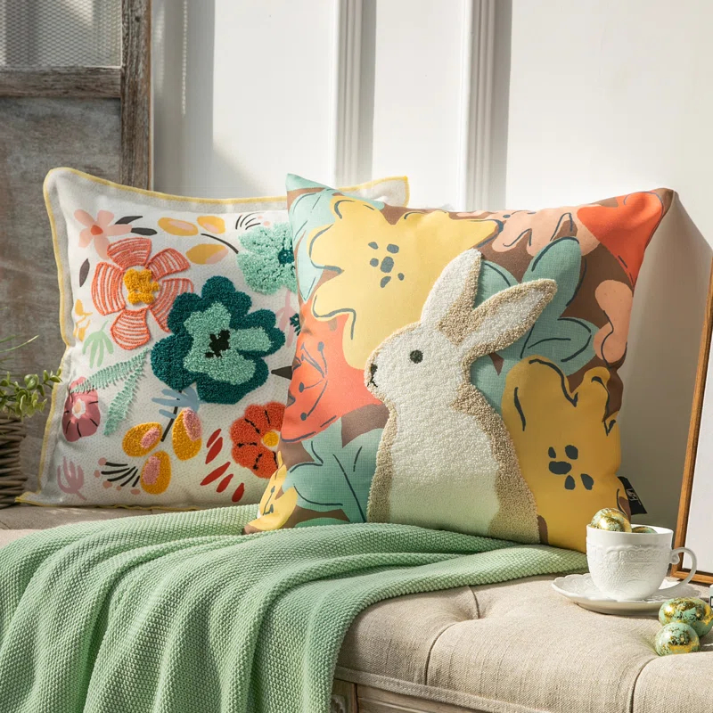 Phantoscope Floral Throw Pillow
