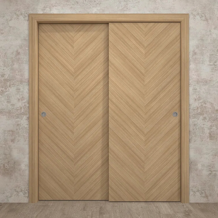 SARTODOORS Slab Door Panel | Ego 5005 | Wood Veneer Doors | Pocket Closet Sliding Barn