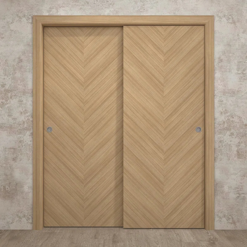 SARTODOORS Slab Door Panel | Ego 5005 | Wood Veneer Doors | Pocket Closet Sliding Barn